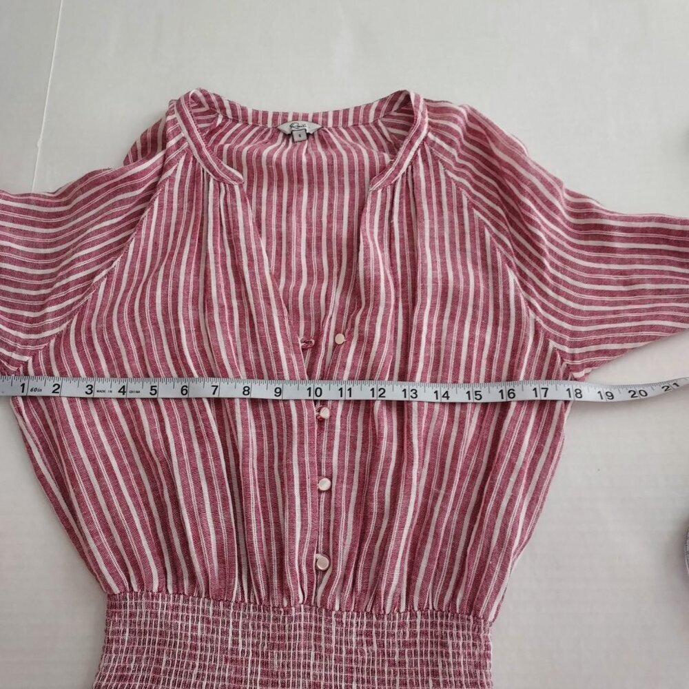 Rails Linen Blend Jasmine Lucia Stripe Mini Dress… - image 8